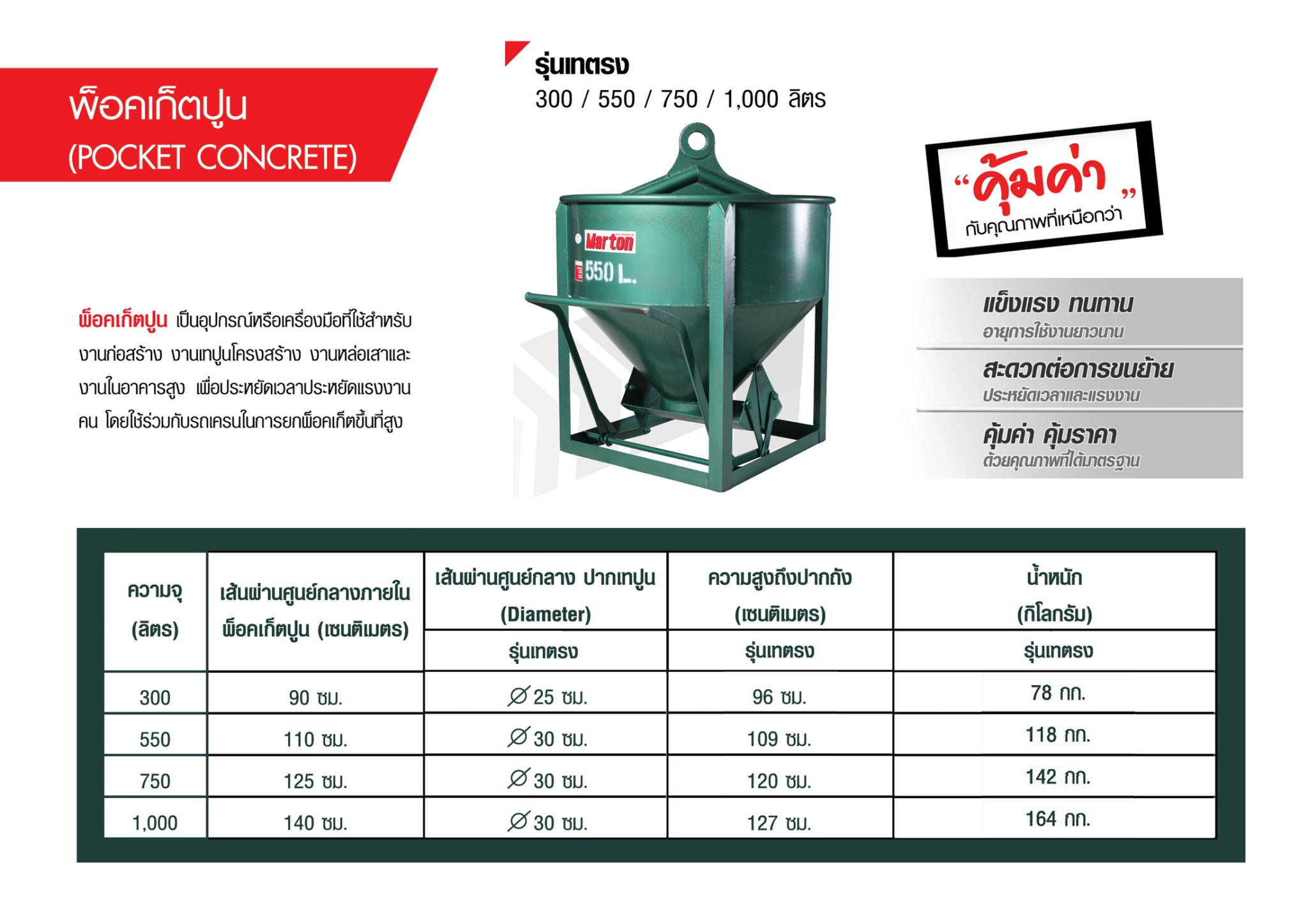 พ็อคเก็ตปูน-รุ่นเทตรง
